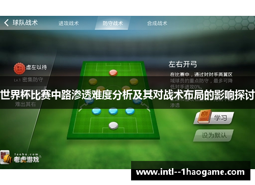 世界杯比赛中路渗透难度分析及其对战术布局的影响探讨